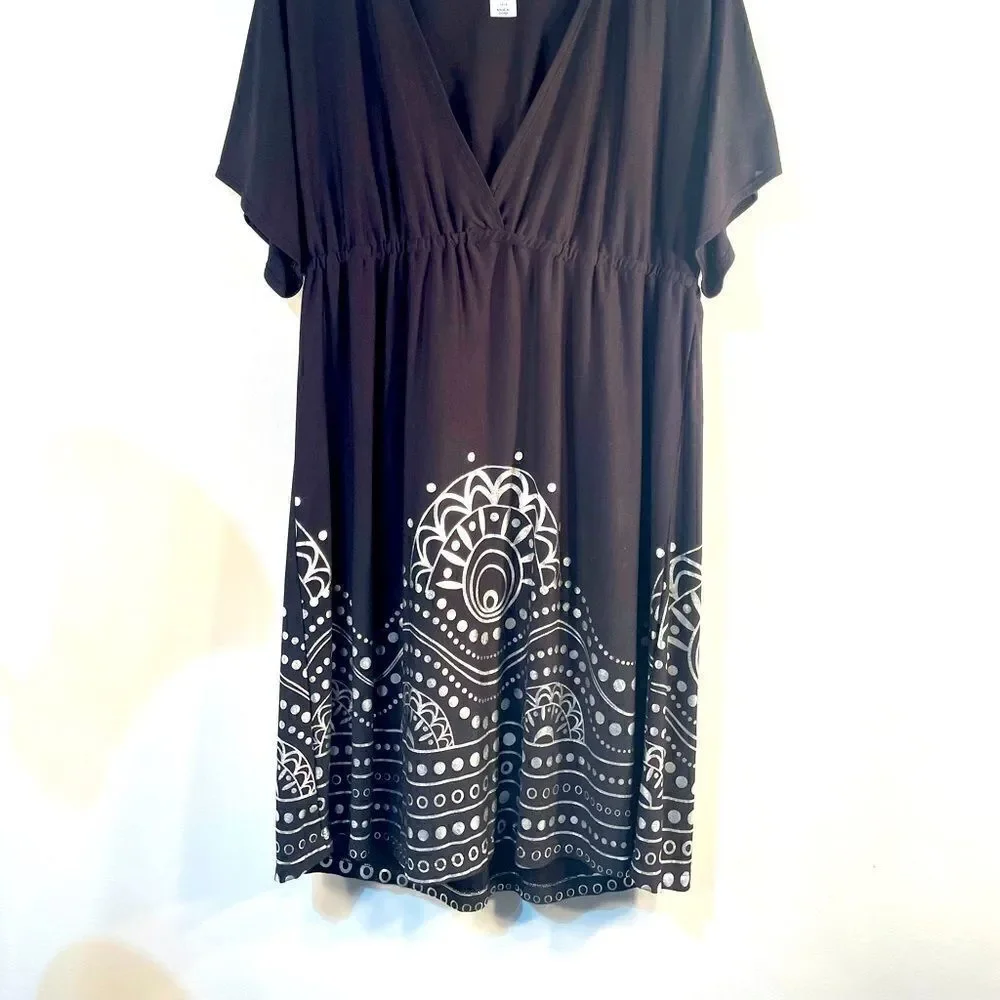 BLACK SWIM COVER UP BY SWIMSUITS  FOR ALL SIZE 14-16